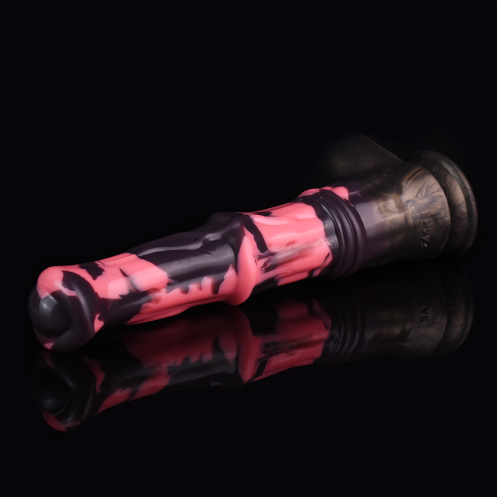 Long Realistic Silicone Horse Dildo with Knot, Suction Cup Anal Toy and Butt Plug for Women - 50 Shades of Toys