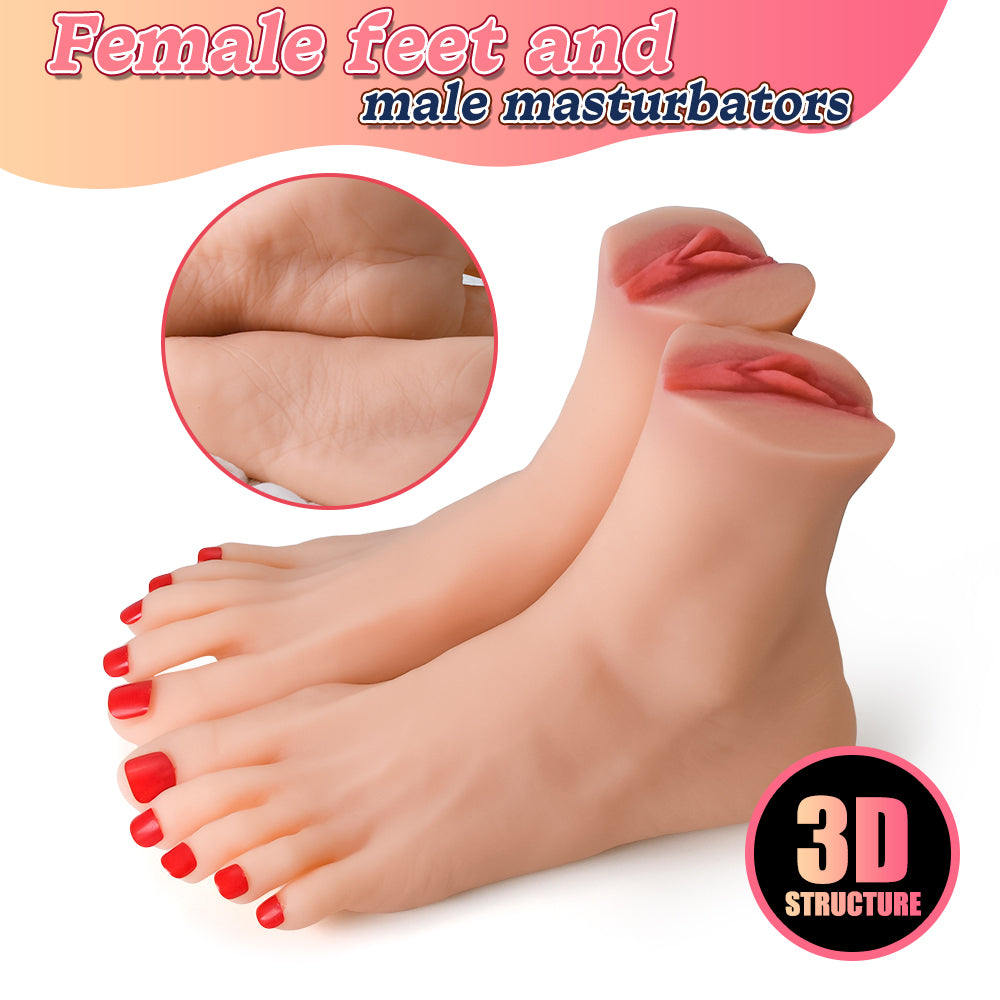 Simulated Foot Blowjob Stroker – Portable Silicone Penis Massager - 50 Shades of Toys