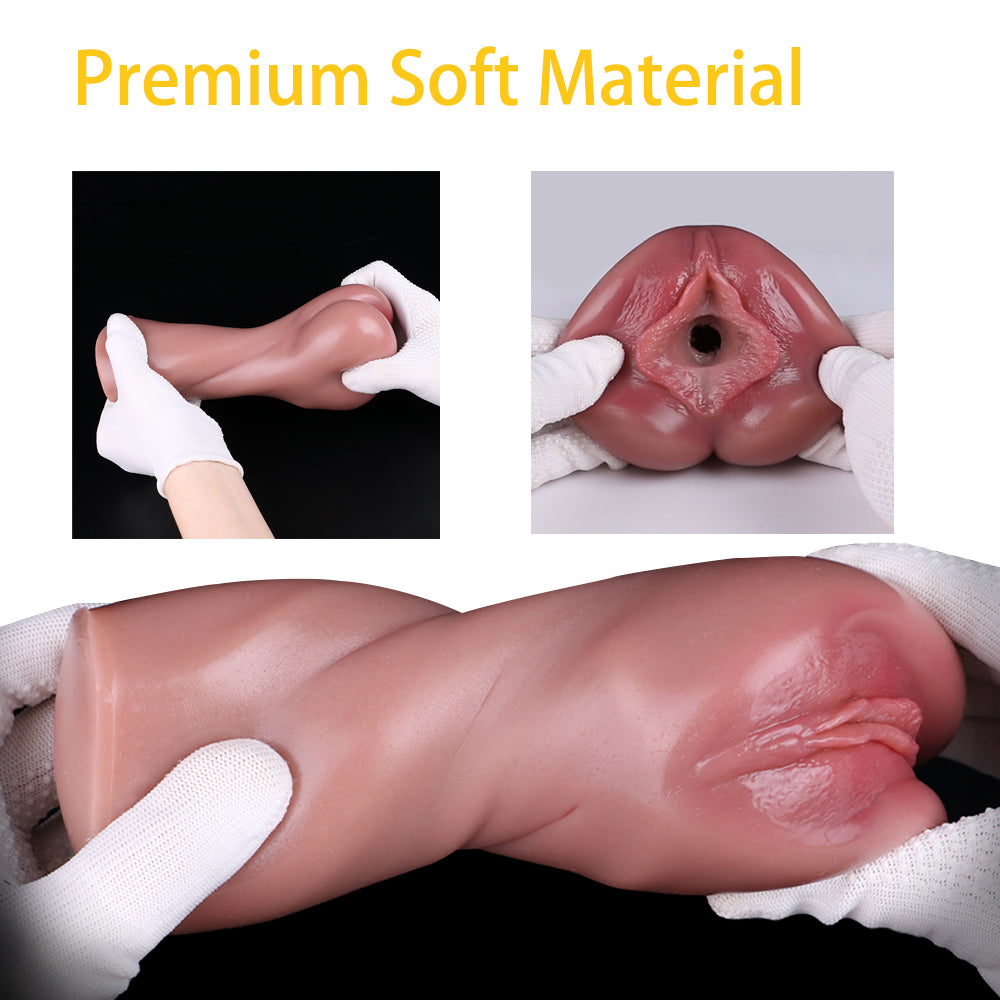 4D Silicone Fantasy  White Vagina Pocket Pussy – Male Masturbator - 50 Shades of Toys
