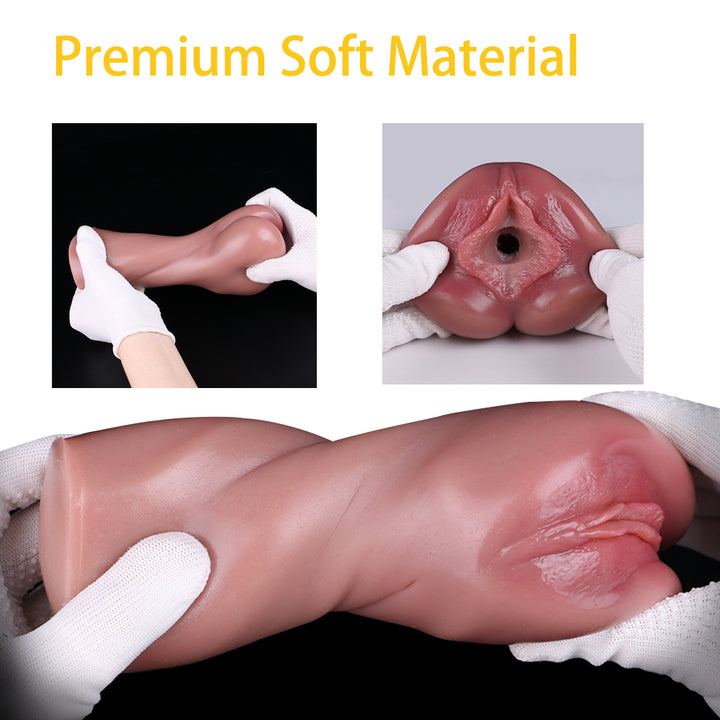 4D Silicone Fantasy  White Vagina Pocket Pussy – Male Masturbator - 50 Shades of Toys