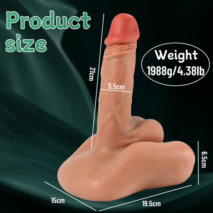 QUBANLV Realistic Textured Dildo with Anal Option – 18+ Toy - 50 Shades of Toys