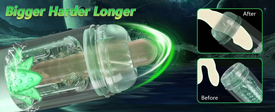 7-Mode Thrusting & Vibrating Male Masturbator with Visual Screen - 50 Shades of Toys