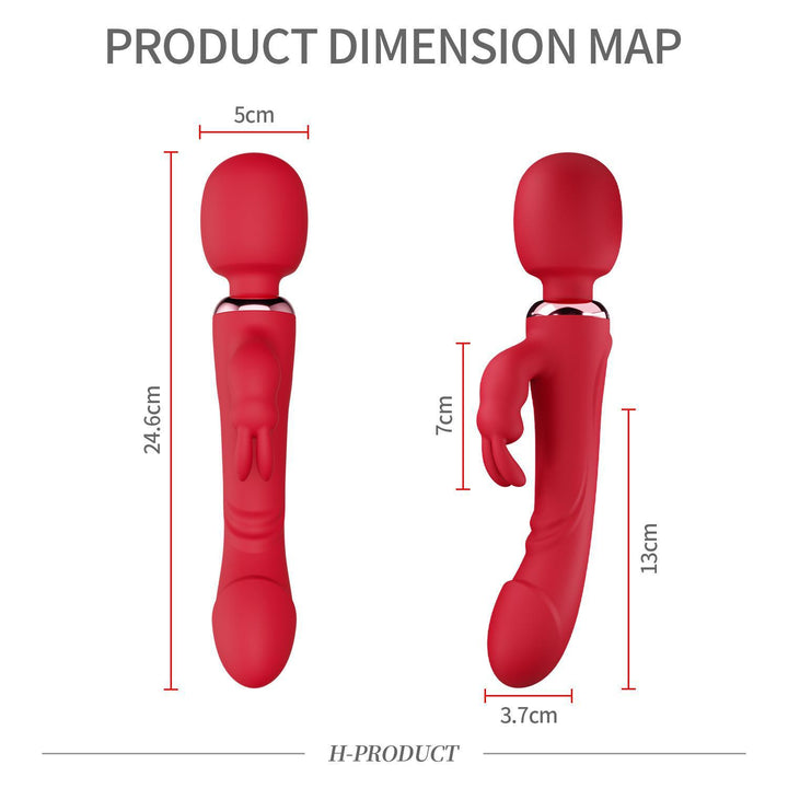Triple-Head Rabbit Vibrator – 30-Speed Clit, G-Spot & Anal Massager - 50 Shades of Toys