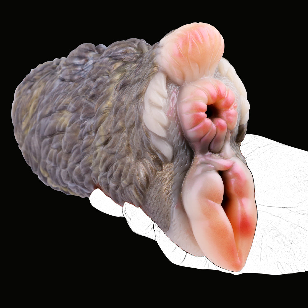 Dual Channel Fantasy Masturbator – Hairy Pocket Vagina Removable Onahole for Men - 50 Shades of Toys