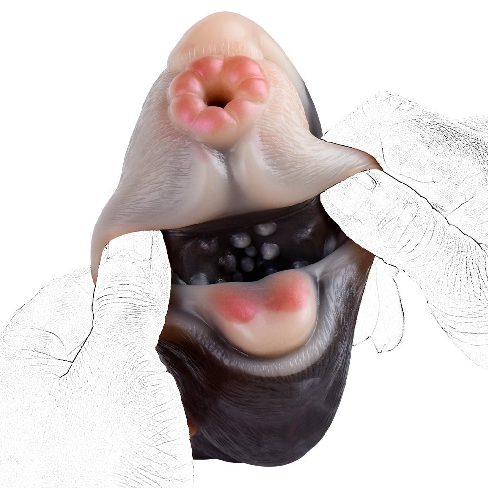 Silicone Animal Fantasy Male Masturbator, Double Hole - 50 Shades of Toys