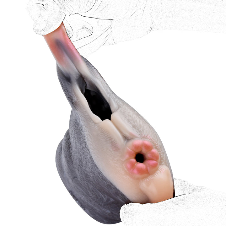 Silicone Animal Fantasy Male Masturbator, Double Hole - 50 Shades of Toys