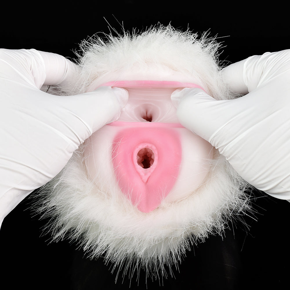 Fantasy Double Male Masturbator – Realistic Textured Mouth and Vagina with Suction - 50 Shades of Toys