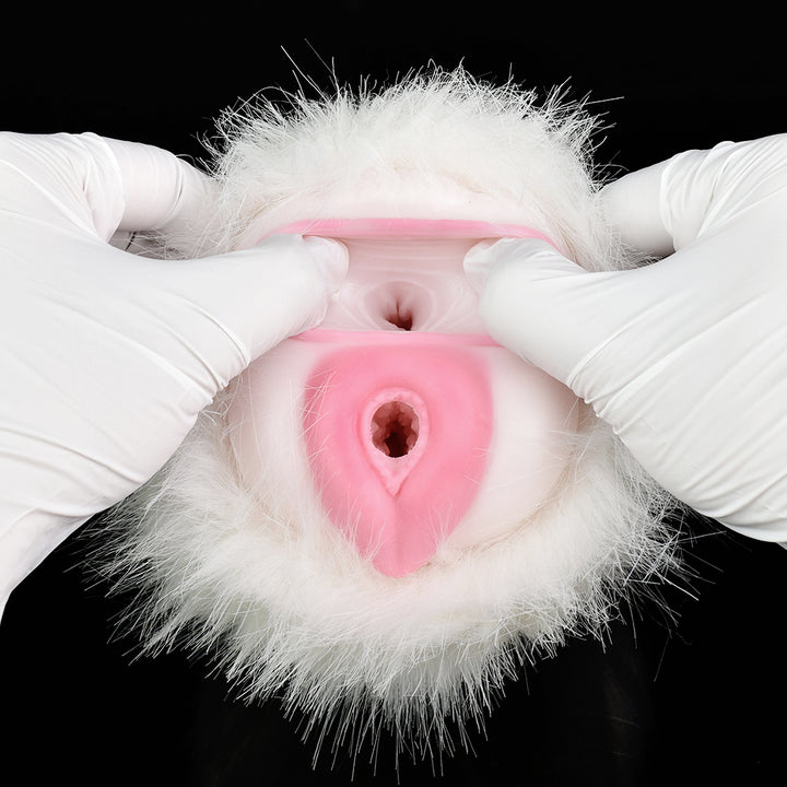 Fantasy Double Male Masturbator – Realistic Textured Mouth and Vagina with Suction - 50 Shades of Toys