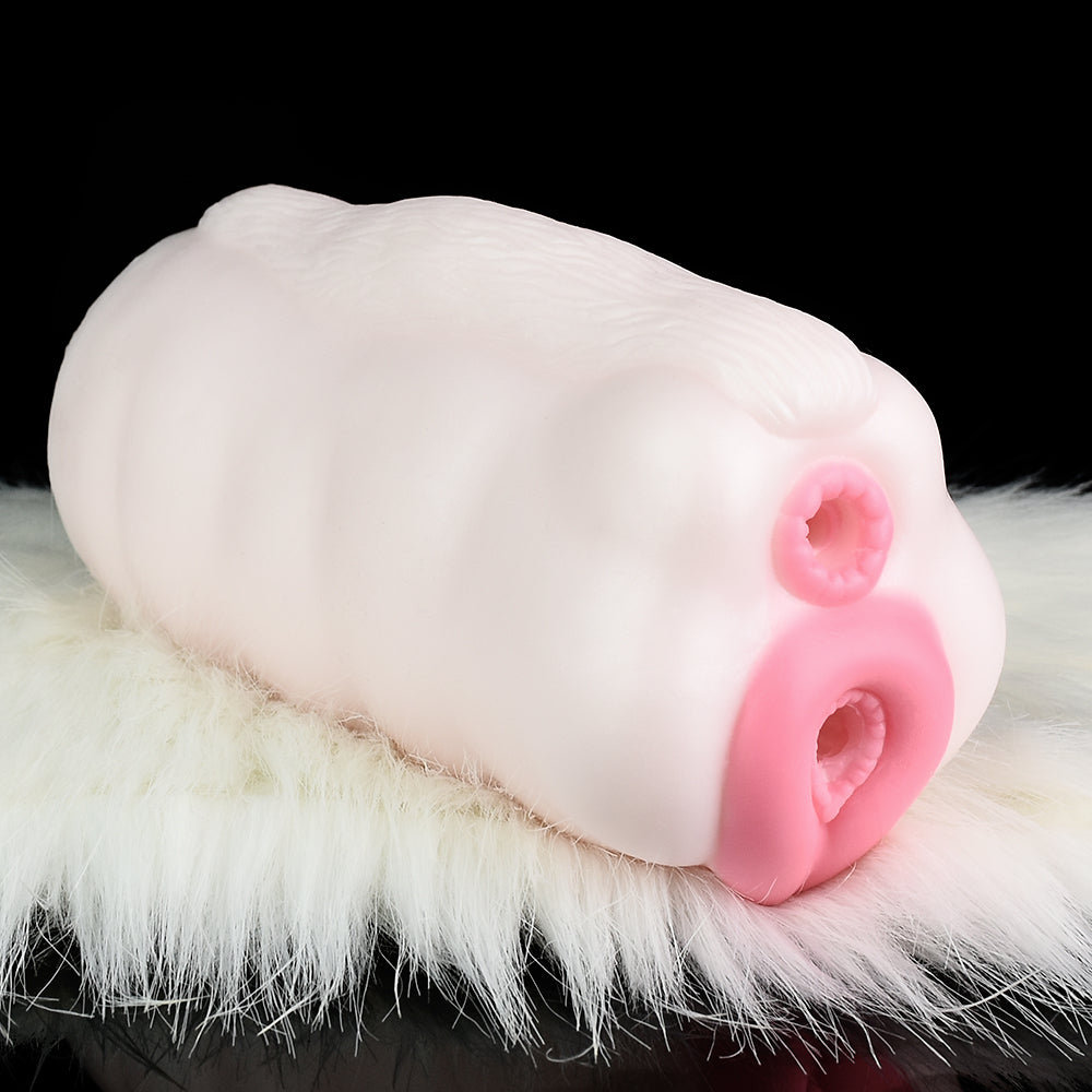 Fantasy Double Male Masturbator – Realistic Textured Mouth and Vagina with Suction - 50 Shades of Toys