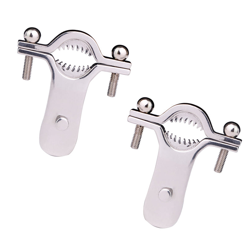 Stainless Steel Adjustable Breast straps with  clamps Nipple Clip Bondage Set for Women - 50 Shades of Toys