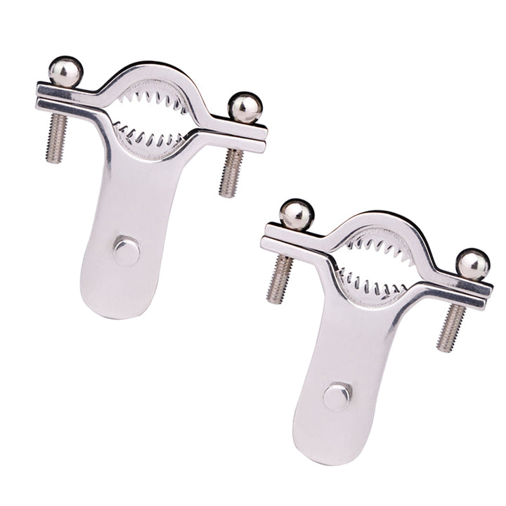 Stainless Steel Adjustable Breast straps with  clamps Nipple Clip Bondage Set for Women - 50 Shades of Toys