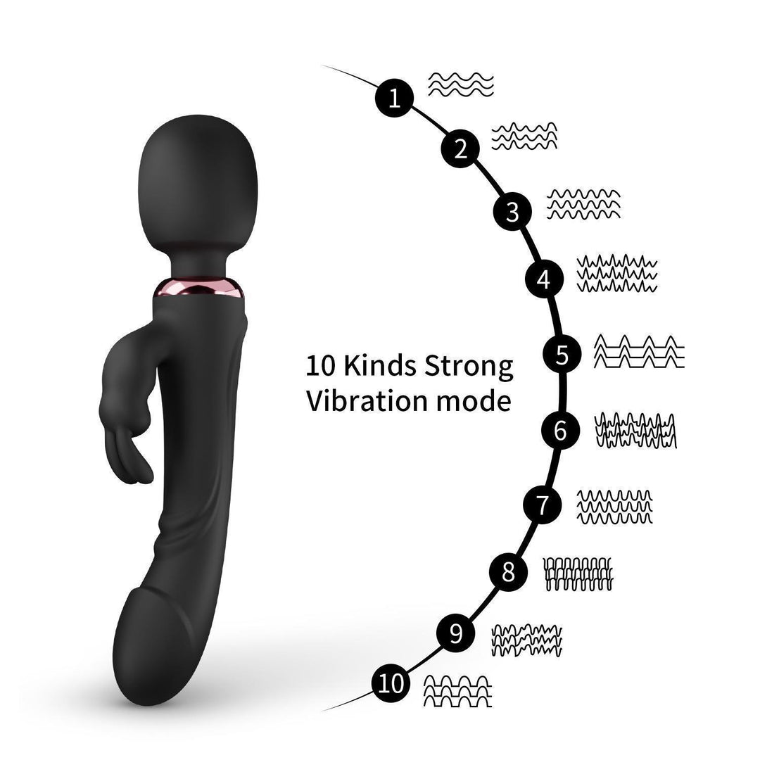 Triple-Head Rabbit Vibrator – 30-Speed Clit, G-Spot & Anal Massager - 50 Shades of Toys