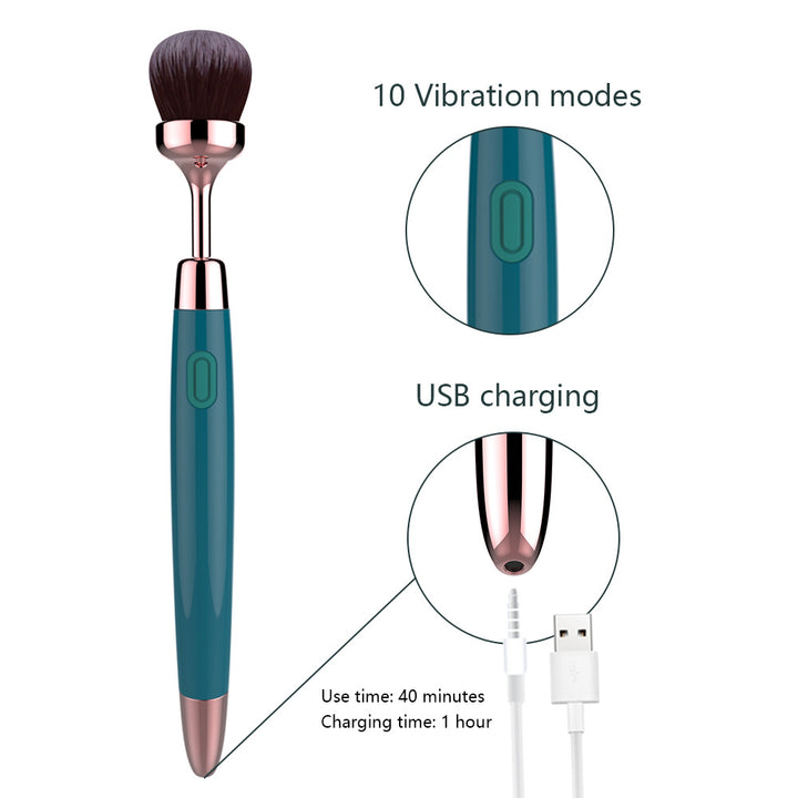 Makeup Brush Vibrator – 10-Mode G-Spot & Clit Stimulator - 50 Shades of Toys
