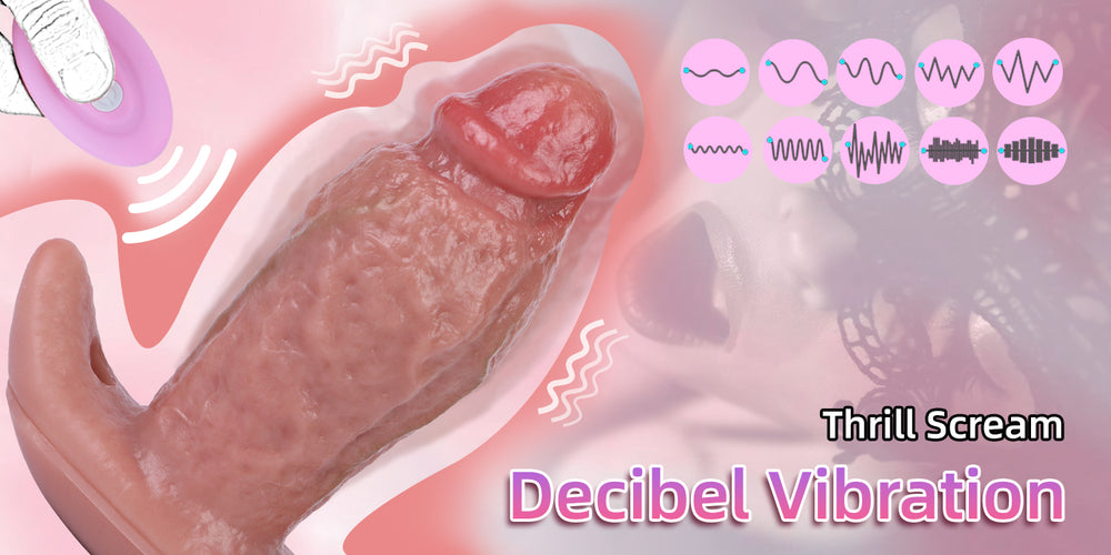 Decibel Vibration Realistic Squirt Dildo with Wireless Remote - 50 Shades of Toys
