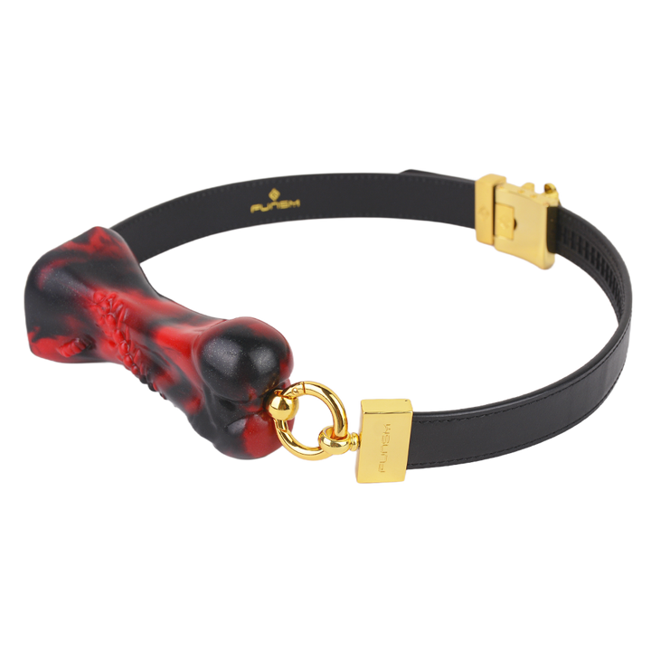 Silicone Dog Bone Mouth Gag, Adjustable BDSM Toy - 50 Shades of Toys
