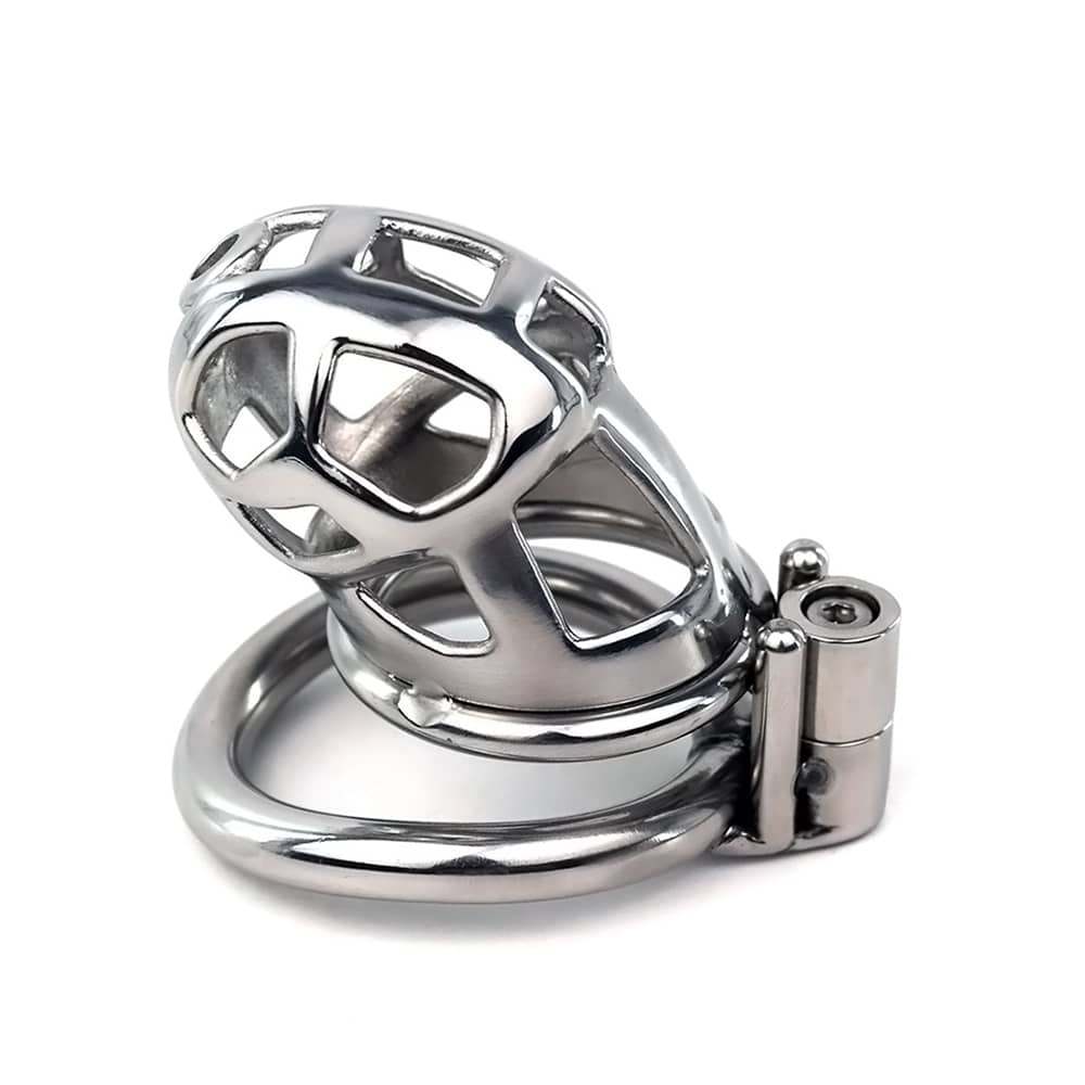 Metal Chastity Cock Cage with Catheter, Male Sex Toy - 50 Shades of Toys