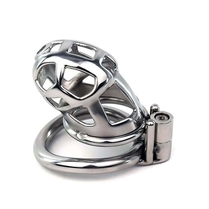 Metal Chastity Cock Cage with Catheter, Male Sex Toy - 50 Shades of Toys