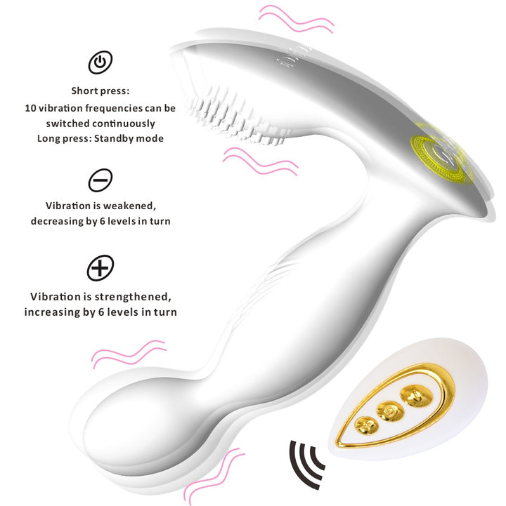 Male Prostate Massager – Vibrating Anal Plug & Perineum Stimulator - 50 Shades of Toys