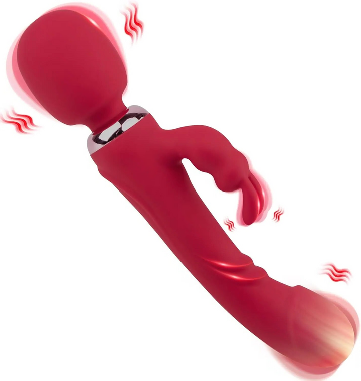Triple-Head Rabbit Vibrator – 30-Speed Clit, G-Spot & Anal Massager