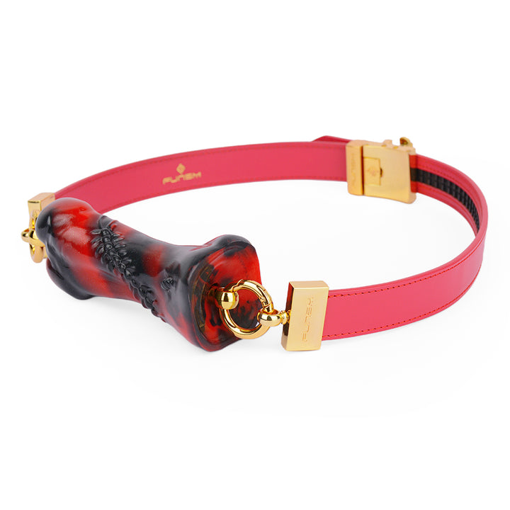 Silicone Dog Bone Mouth Gag, Adjustable BDSM Toy - 50 Shades of Toys