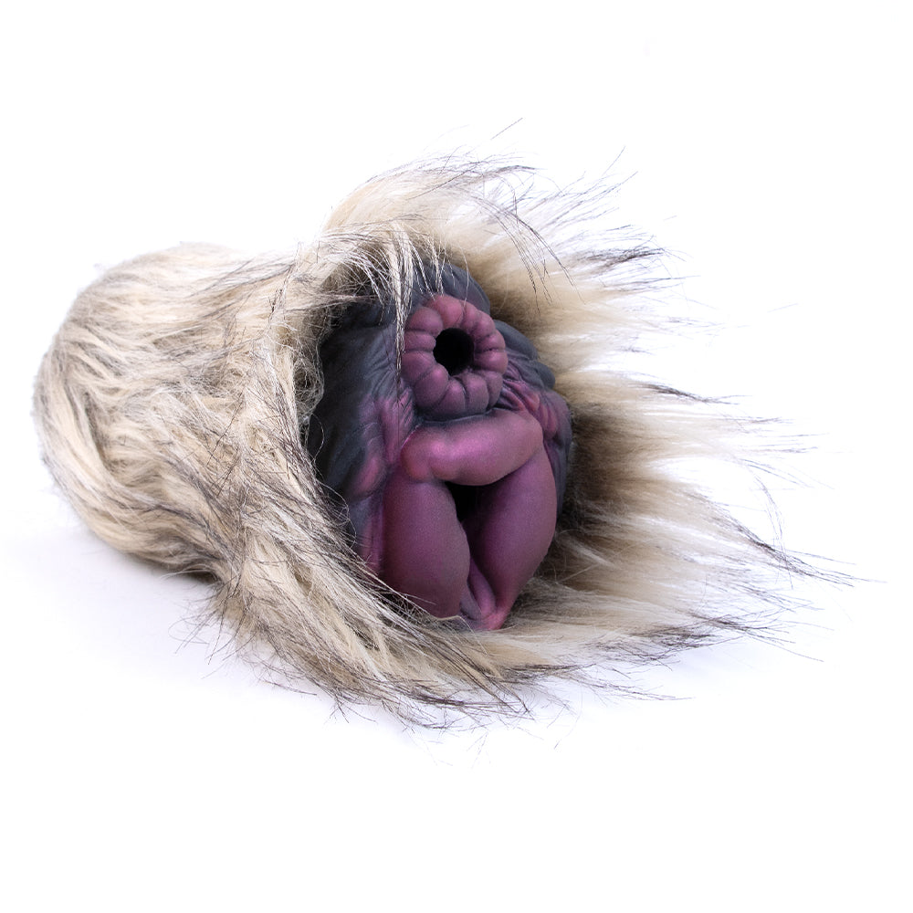 Fantasy Wild Dog Double Passage Masturbator – Manual Retractable Animal Sex Toy for Men - 50 Shades of Toys