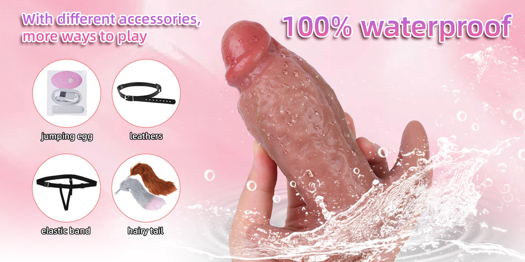 Decibel Vibration Realistic Squirt Dildo with Wireless Remote - 50 Shades of Toys