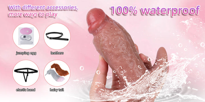 Decibel Vibration Realistic Squirt Dildo with Wireless Remote - 50 Shades of Toys