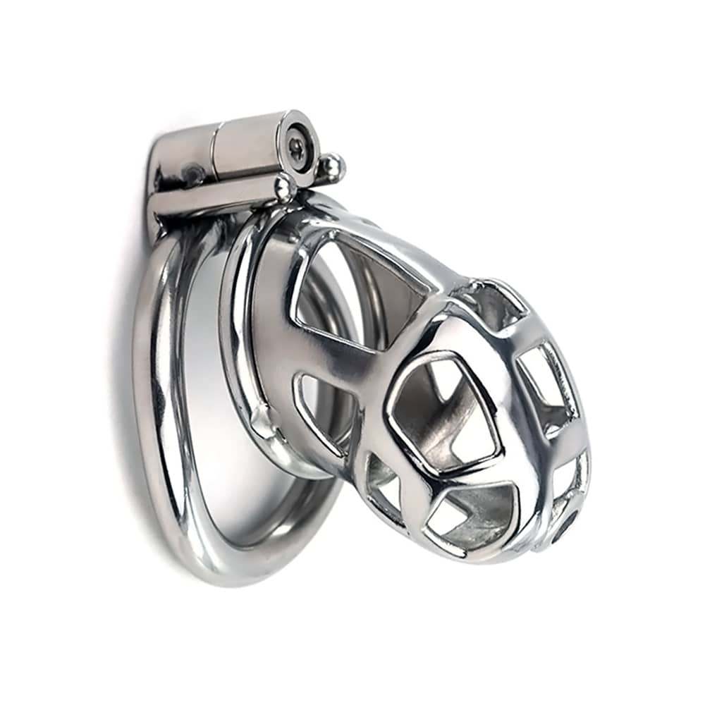 Metal Chastity Cock Cage with Catheter, Male Sex Toy - 50 Shades of Toys