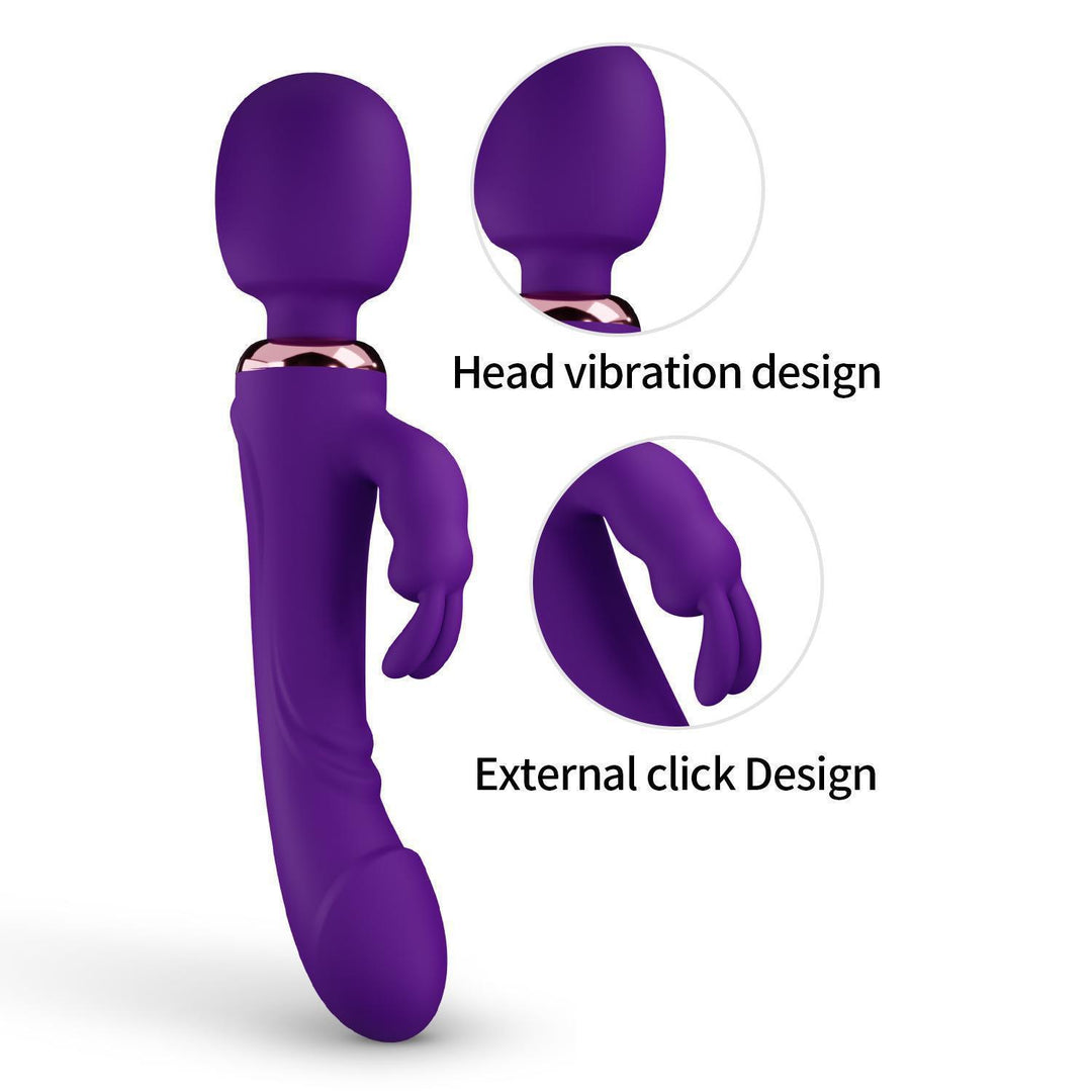 Triple-Head Rabbit Vibrator – 30-Speed Clit, G-Spot & Anal Massager - 50 Shades of Toys