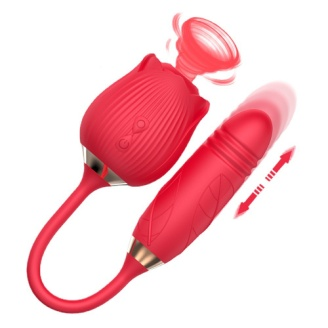 2-in-1 Licking Vibrator & Thrusting Dildo – Clitoral & Nipple Stimulator Massager for Women, Adult Pleasure Toy” - 50 Shades of Toys