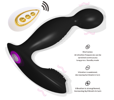 Male Prostate Massager – Vibrating Anal Plug & Perineum Stimulator - 50 Shades of Toys