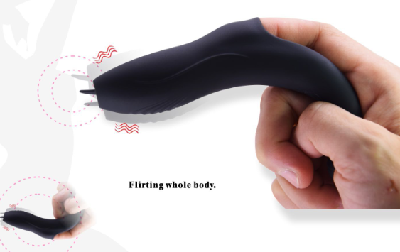 Silicone Finger Vibrator – G-Spot & Clit Licking Stimulator - 50 Shades of Toys