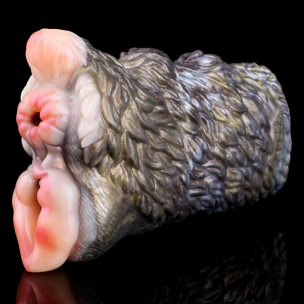 Dual Channel Fantasy Masturbator – Hairy Pocket Vagina Removable Onahole for Men - 50 Shades of Toys