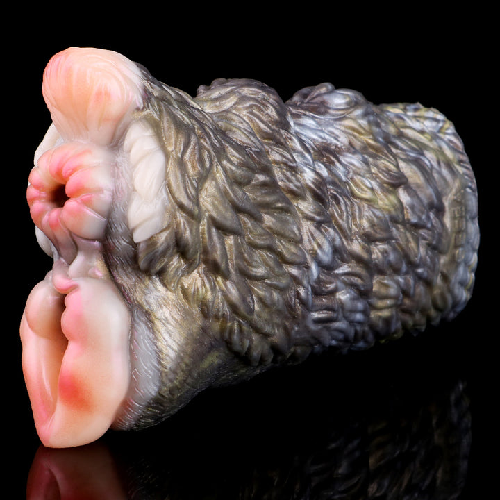 Dual Channel Fantasy Masturbator – Hairy Pocket Vagina Removable Onahole for Men - 50 Shades of Toys
