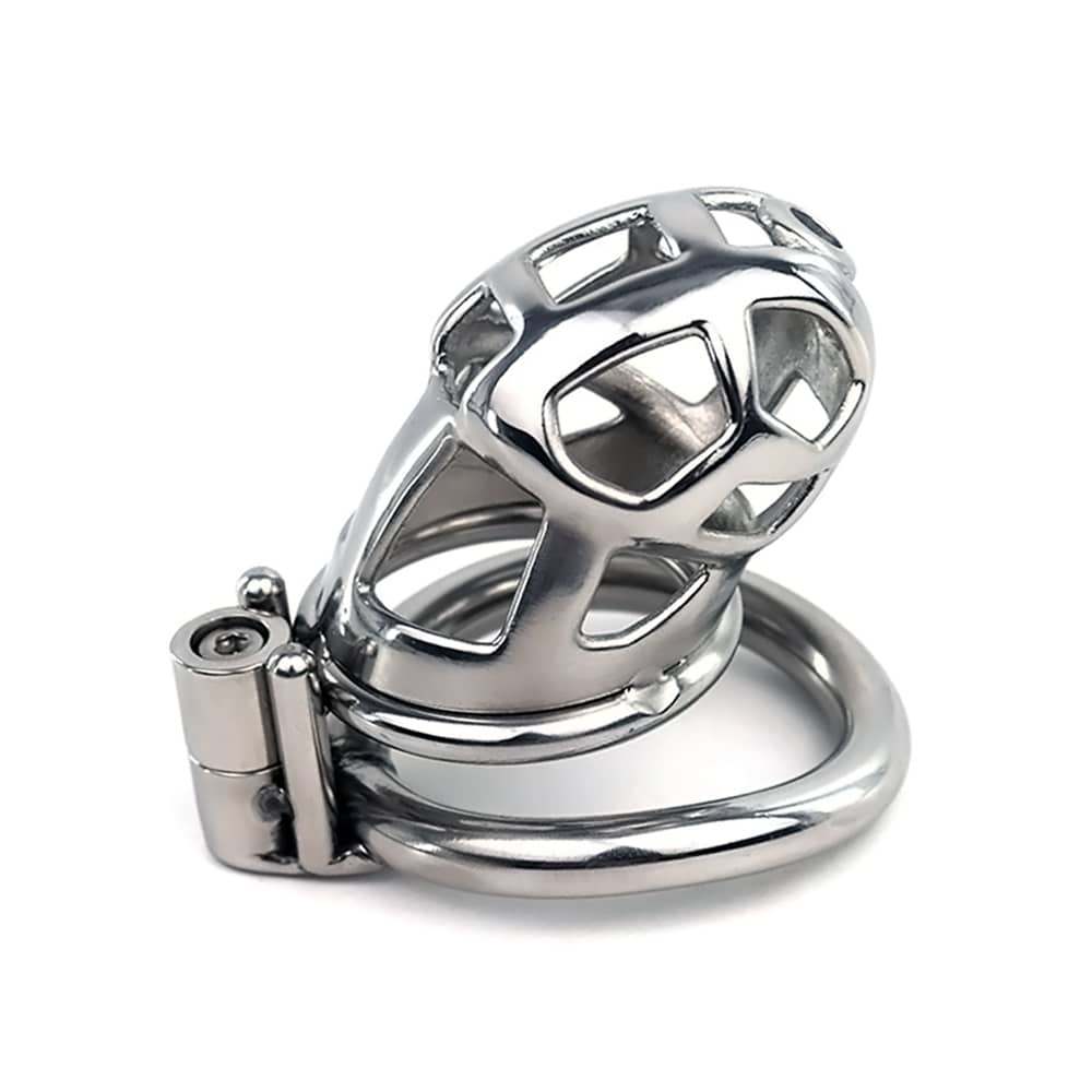Metal Chastity Cock Cage with Catheter, Male Sex Toy - 50 Shades of Toys
