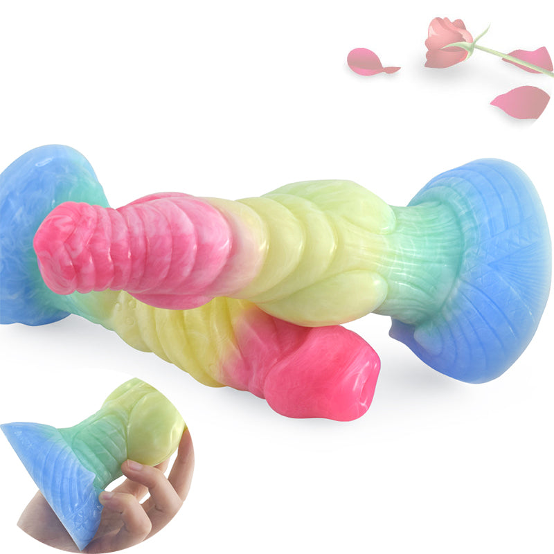 Wolf Ejaculation Dildo – Liquid Silicone Squirt Knot with Suction Cup for Fantasy Anal Play - 50 Shades of Toys