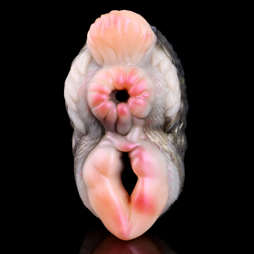 Dual Channel Fantasy Masturbator – Hairy Pocket Vagina Removable Onahole for Men - 50 Shades of Toys