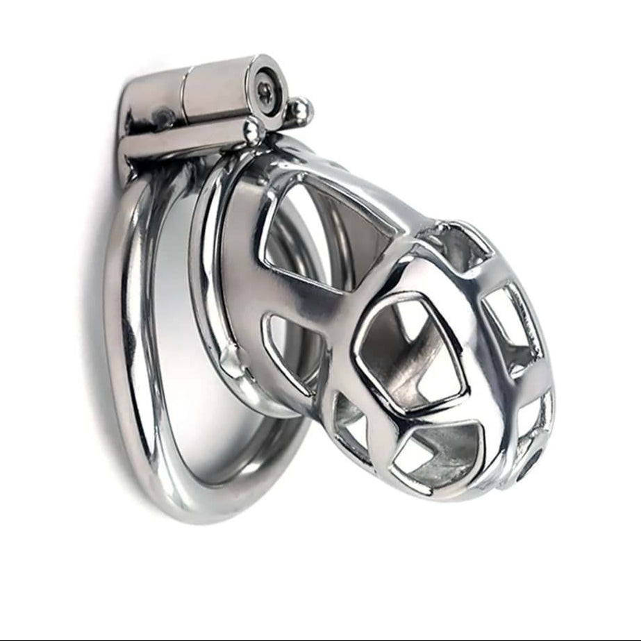 Metal Chastity Cock Cage with Catheter, Male Sex Toy - 50 Shades of Toys
