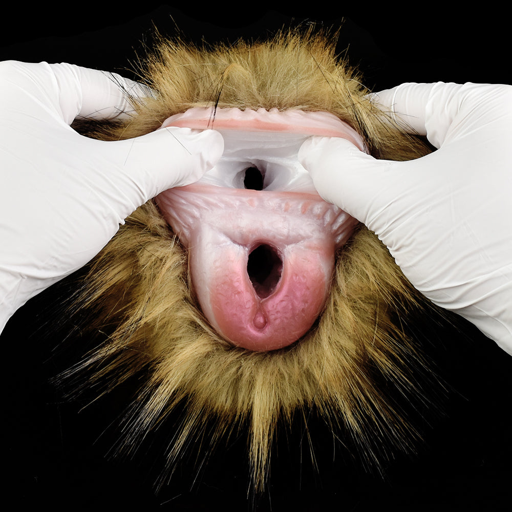 Fantasy Animal Skin Soft Silicone Masturbator – Realistic Plush Pussy for Men - 50 Shades of Toys