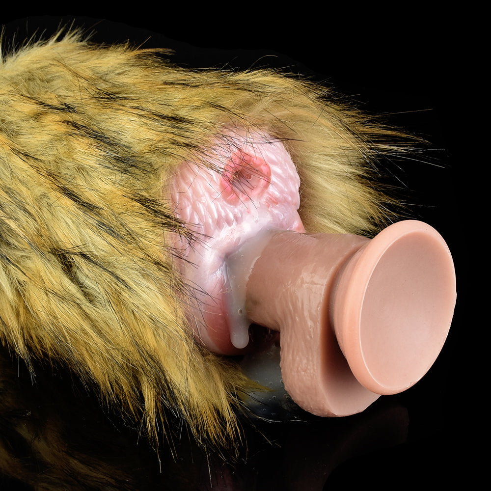 Fantasy Animal Skin Soft Silicone Masturbator – Realistic Plush Pussy for Men - 50 Shades of Toys