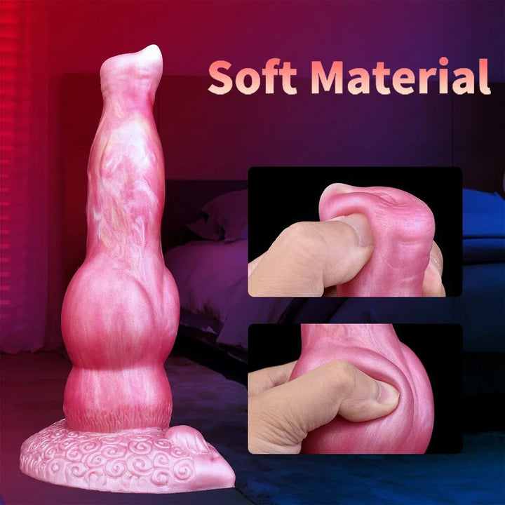Wolf Knot Dildo Vibrator – 20-Mode Silicone Thrusting Toy - 50 Shades of Toys