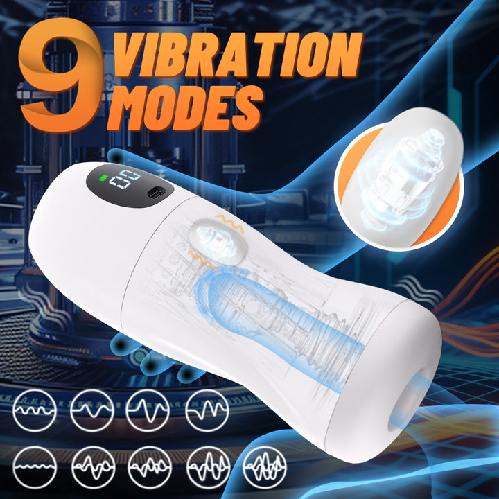 LCD Aircraft Cup – 9 Vibration Modes, Heating & Sound - 50 Shades of Toys
