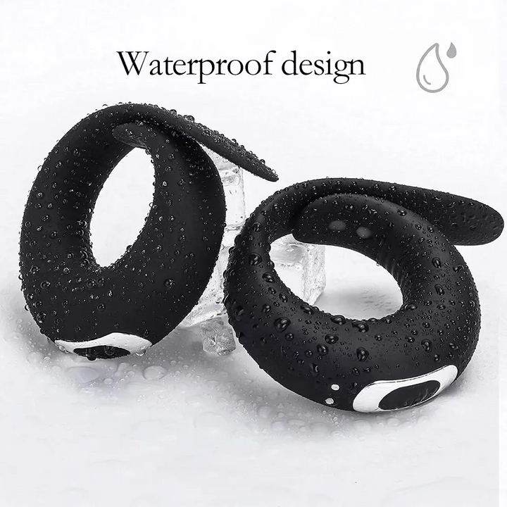 Adjustable Vibrating Penis Ring for Men – Rechargeable Silicone Cock Ring to Delay Ejaculation, Enhance Erection, and Boost Enlargement for Longer Performance