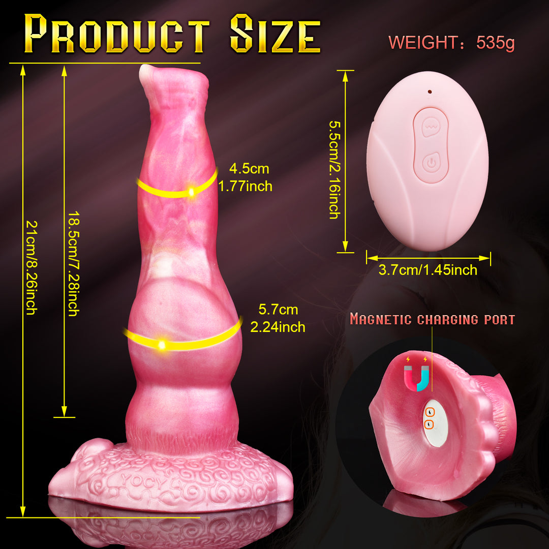 8.2" Thrusting Dragon Dildo – 10-Mode Vibrating Anal Toy