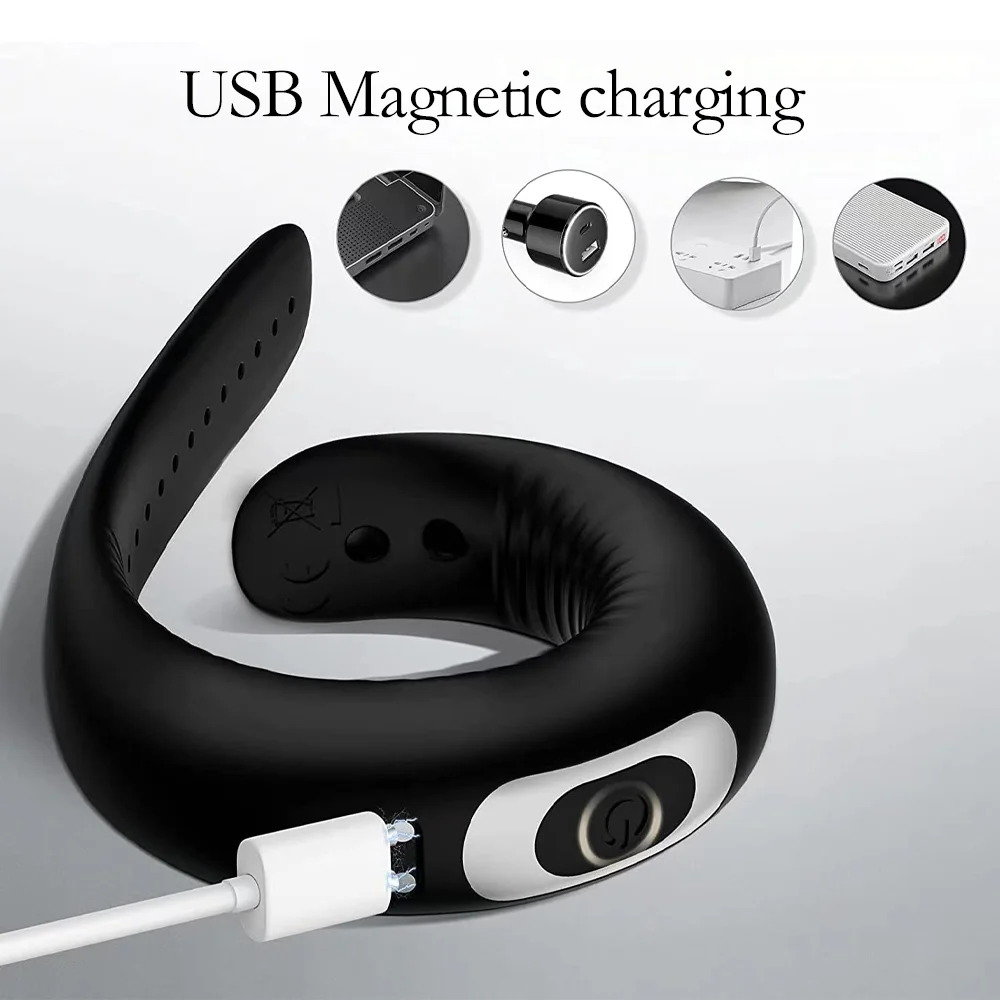 Adjustable Vibrating Penis Ring for Men – Rechargeable Silicone Cock Ring to Delay Ejaculation, Enhance Erection, and Boost Enlargement for Longer Performance